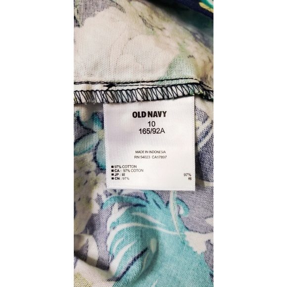 Blue floral Old Navy strapless midi dress size 10 - Picture 7 of 7